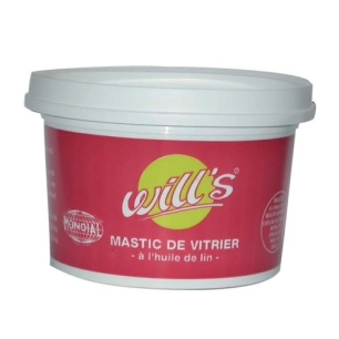 Mastic vitrier mondial pot 1kg - WILL'S
