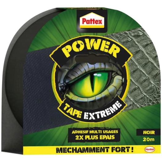 Ruban adhésif Power tape extrême noir 20 m - PATTEX