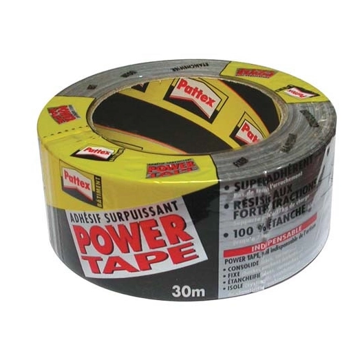 Ruban adhésif Power Tape - bâtiment - gris - 30 m - PATTEX