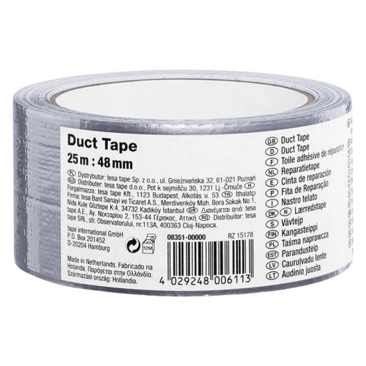 Basic adhésif toile 25mx48mm gris - TESA