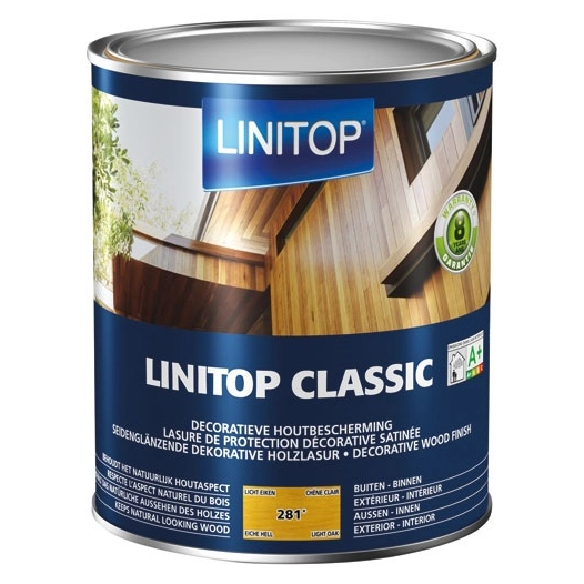 Durieu Linitop classic lasure satin 2.5l chêne clair - LINITOP