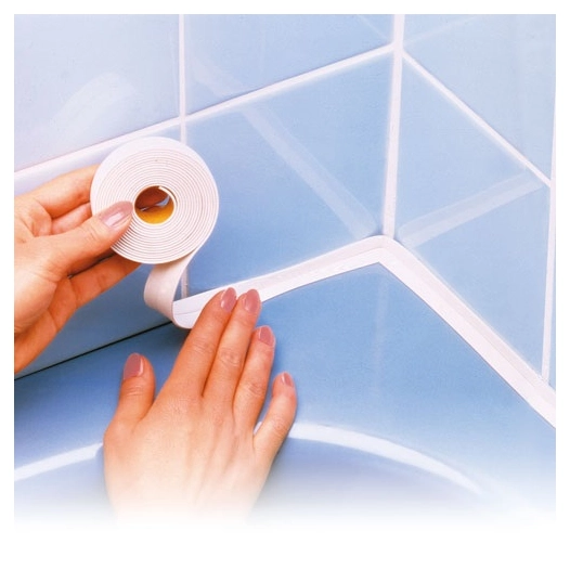 Joint d'étanchéité préformé salle de bains 3mx30mm blanc - RAYEN