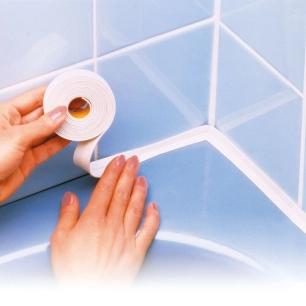 Joint d'étanchéité préformé salle de bains 3mx30mm blanc - RAYEN