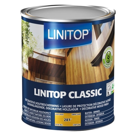 Durieu Linitop classic lasure satin 1l chêne clair - LINITOP