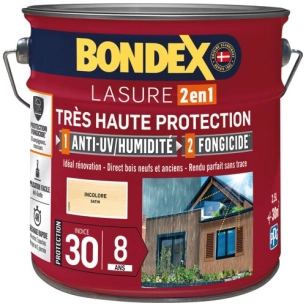 Bondex lasure ind 30 8 ans 2.5l incolore - BONDEX