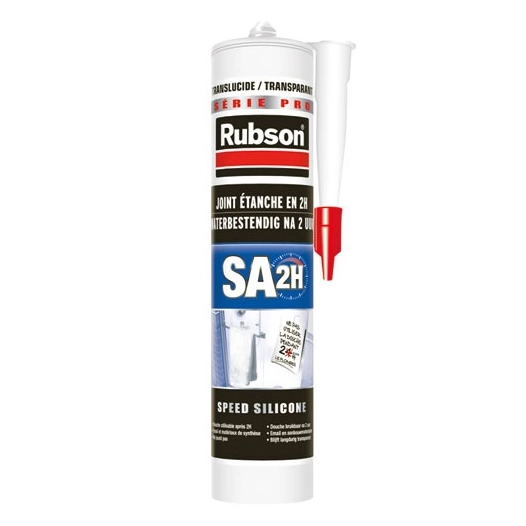Mastic SA1H sanitaire translucide cartouche 280ml - RUBSON