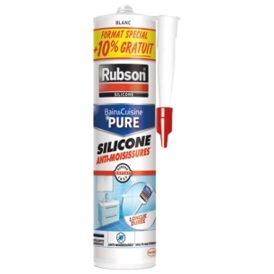 Mastic bain et cuisine blanc cartouche 280+10% gratuit - RUBSON