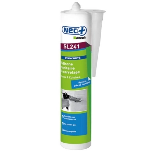 Mastic sanitaire antimoisissures blanc 310ml Nec+ - NEC+ ILLBRUCK