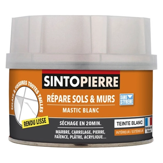 Sintopierre répare sols et murs 280g blanc - SINTO