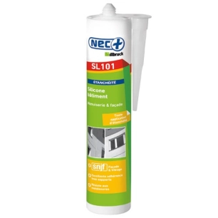 Mastic silicone bâtiment translucide 310ml Nec + - NEC+ ILLBRUCK