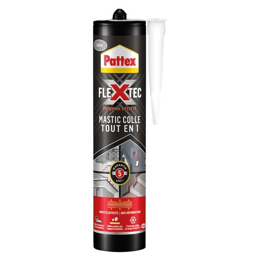 Pattex mastic colle flextec gris cartouche 389g - PATTEX