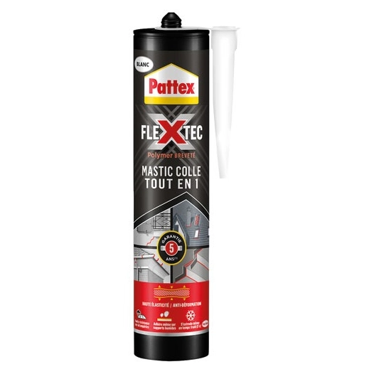 Pattex mastic colle flextec blanc cartouche 389g - PATTEX