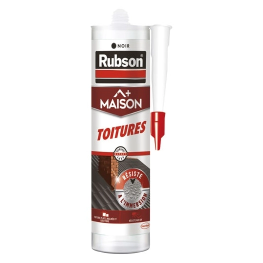Mastic toiture cartouche 280ml noir - RUBSON