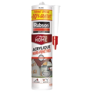 Mastic murs et fenêtres blanc cartouche 280+10%gratuit - RUBSON