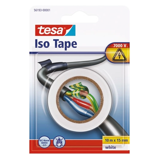 ruban adhésif d'isolation électrique blanc 10mx15mm - TESA