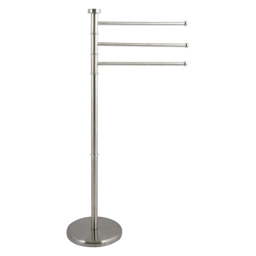 Porte serviettes sur pieds à 3 branches gris - MSV