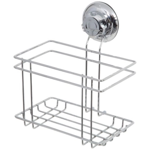 Porte flacons à ventouse métal chomé - COMPACTOR