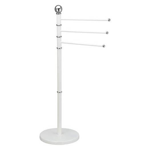Porte serviette 3 branches epoxy blanc - MSV
