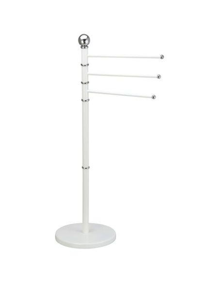 Porte serviette 3 branches epoxy blanc - MSV