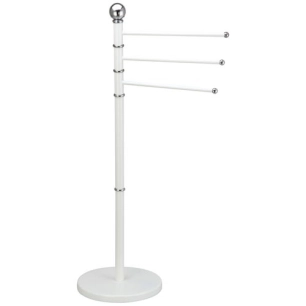 Porte serviette 3 branches epoxy blanc - MSV