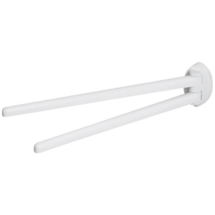 Porte serviette blanc 2 barres 44cm lemon - SPIRELLA