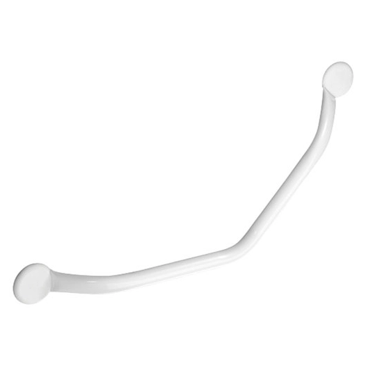 Barre d'appui coudée 135° 350x350mm acier époxy blanc - GODONNIER