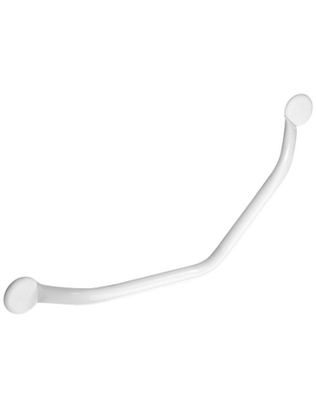 Barre d'appui coudée 135° 350x350mm acier époxy blanc - GODONNIER
