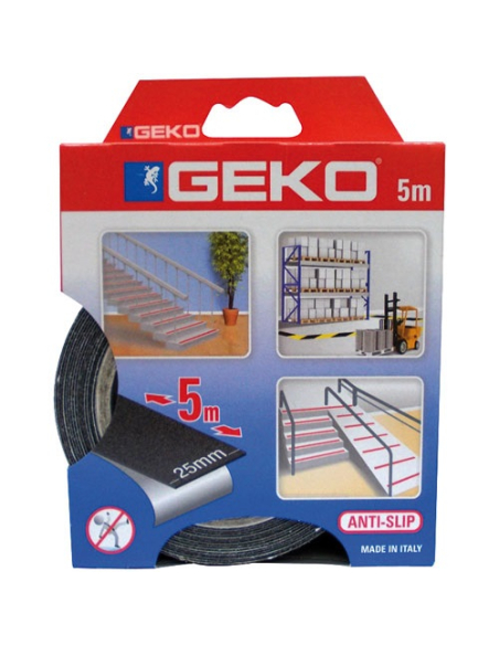 Adhésif antidérapant 25mmx5m noir - GEKO