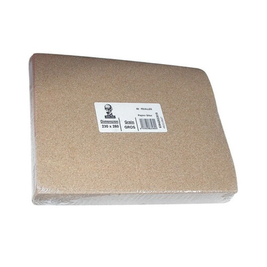 50 Papier de verre silex 23x28 grain gros - NORTON