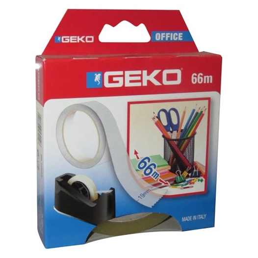 Adhésif transparent pour dévidoir de bureau 19mm x 66m - GEKO