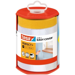 Easycover dérouleur + bache et ruban de masquage 33m x 0.55m - TESA