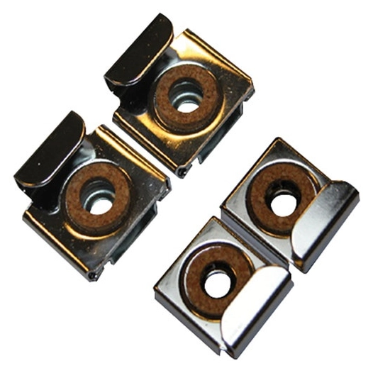 Fixations miroirs u larges chromées lot de 4 - MP GLASS