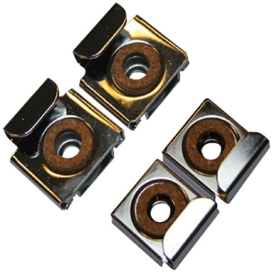 Fixations miroirs u larges chromées lot de 4 - MP GLASS