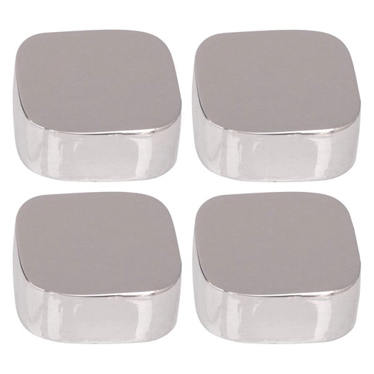 Fixations miroirs coins ronds chromés lot de 4 - MP GLASS