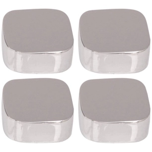 Fixations miroirs coins ronds chromés lot de 4 - MP GLASS
