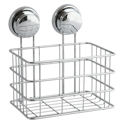 Panier de douche avec ventouse chromée Milady - MSV