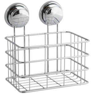 Panier de douche avec ventouse chromée Milady - MSV