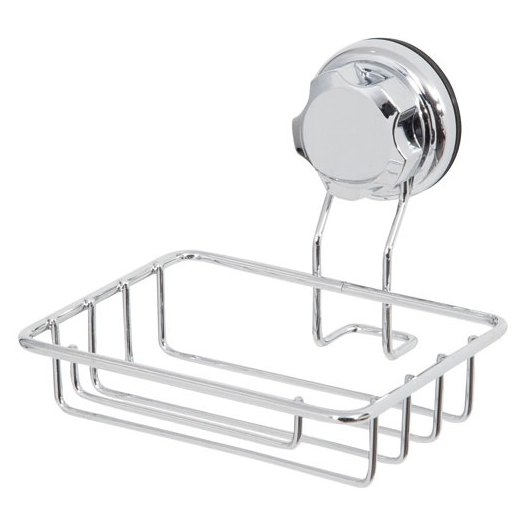 Porte savon ou éponge à ventouse métal chromé - COMPACTOR