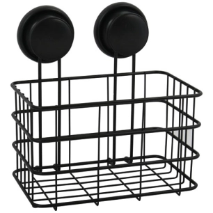 Panier de douche Milady avec ventouses noir - MSV