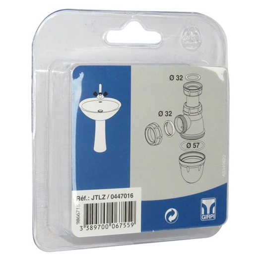 Kit 3 joints siphon lavabo standard - GIRPI