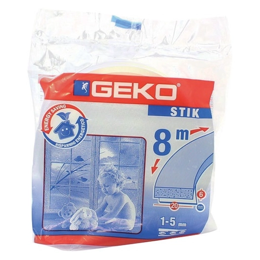 Bourrelet mousse pu blanc 19mmx6mmx8m Mistral - GEKO