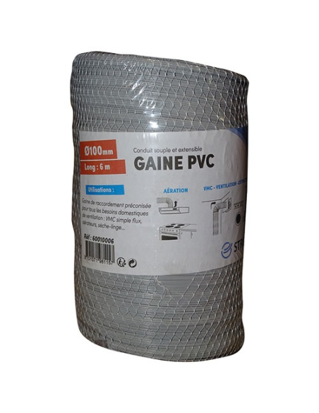 Gaine souple pvc filet d.100mm 6ml - STRULIK