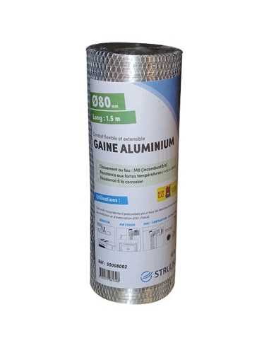 Gaine flexible alu d.80 1.5ml filet - STRULIK
