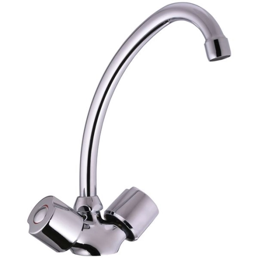 Mélangeur évier à bec mobile NF Ania chrôme en boite carton - EUROSANIT