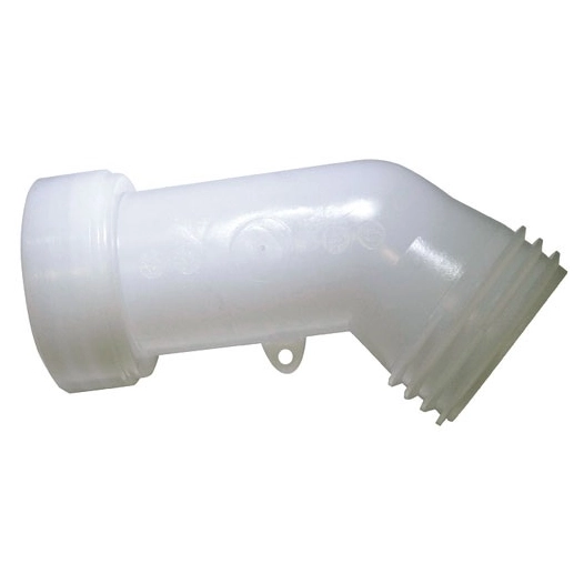 Rallonge de cuve 1000 l.coudée d.60mm plastique blanc - BOUTTE