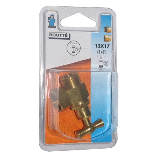 Robinet de chasse équerre 12x17 brut - BOUTTÉ