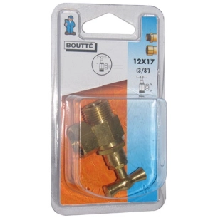 Robinet de chasse équerre 12x17 brut - BOUTTÉ
