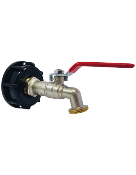 Adaptateur plastique cuve 1000L Ø60 robinet laito 1/4t 20x2 - BOUTTE