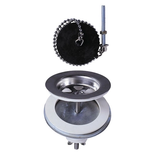 Bonde a plateau pour évier grès 2 bacs communicants Ø60mm - WIRQUIN