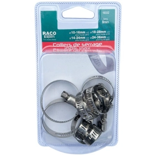 Colliers inox x8 10/16 à 24/36mm - RACO EXPERT